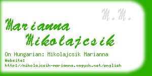 marianna mikolajcsik business card